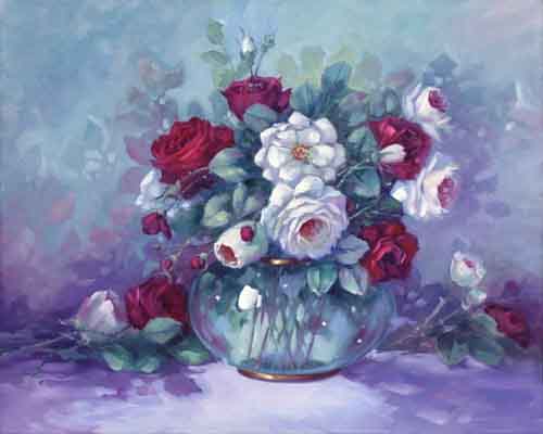 1743 Red White Roses